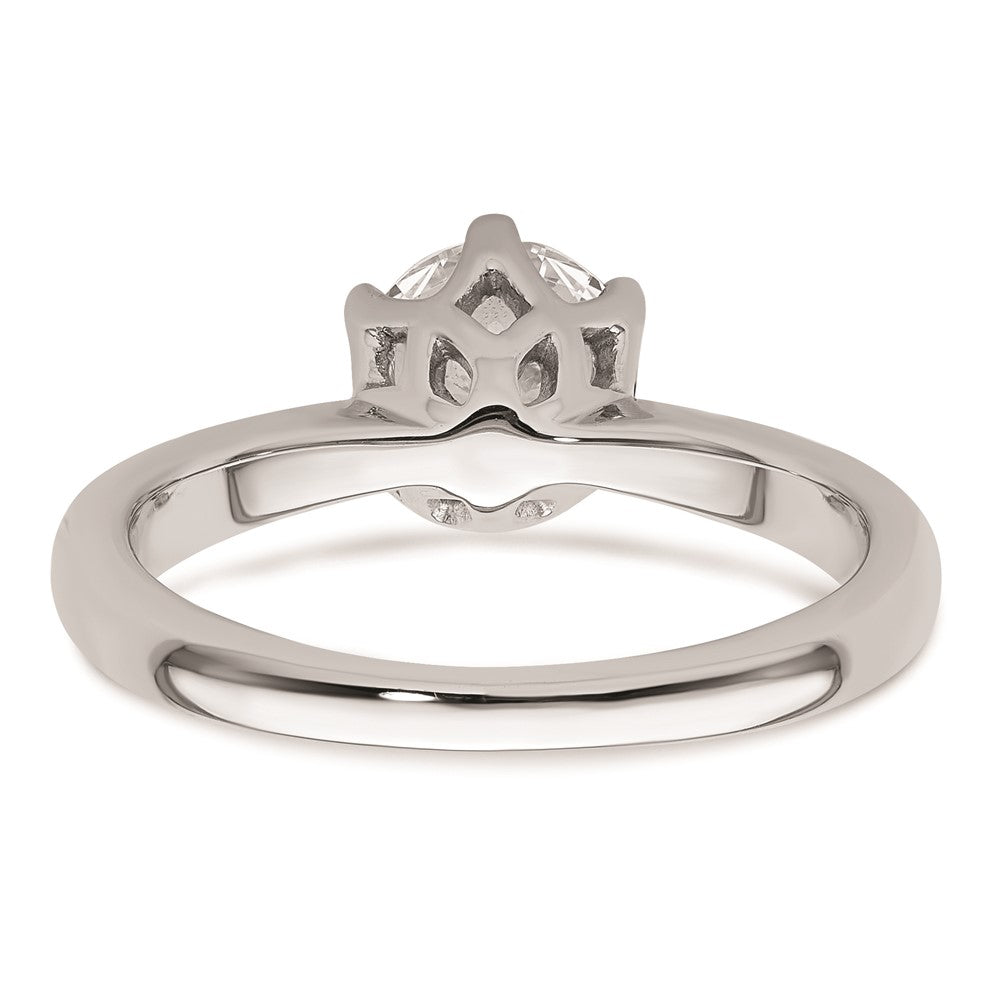 1.25ct. CZ Solid Real 14k White Gold Solitaire Engagement Ring