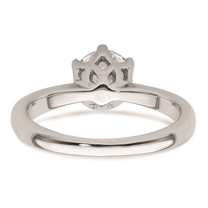 1.25ct. CZ Solid Real 14k White Gold Solitaire Engagement Ring