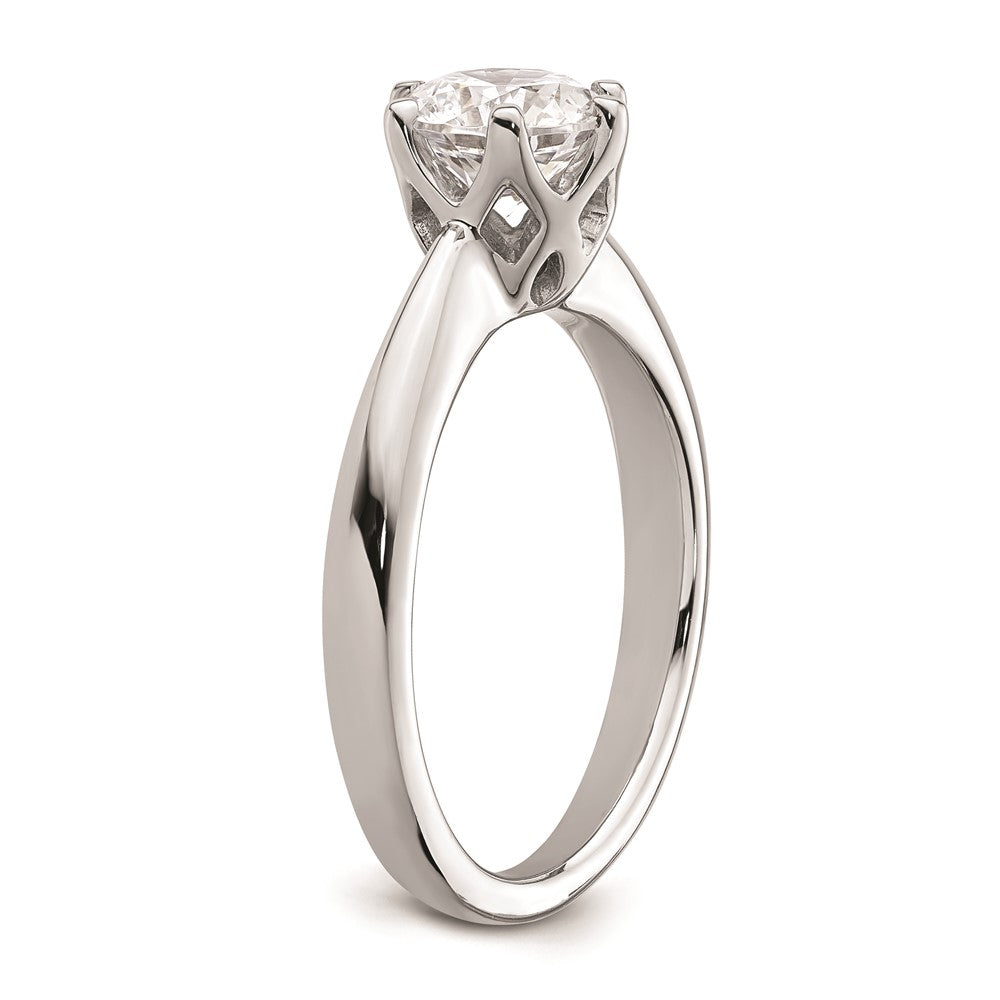 1.25ct. CZ Solid Real 14k White Gold Solitaire Engagement Ring