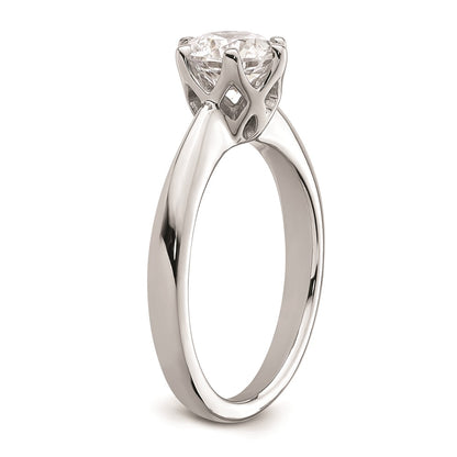 1.25ct. CZ Solid Real 14k White Gold Solitaire Engagement Ring