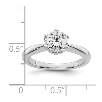 1.25ct. CZ Solid Real 14k White Gold Solitaire Engagement Ring
