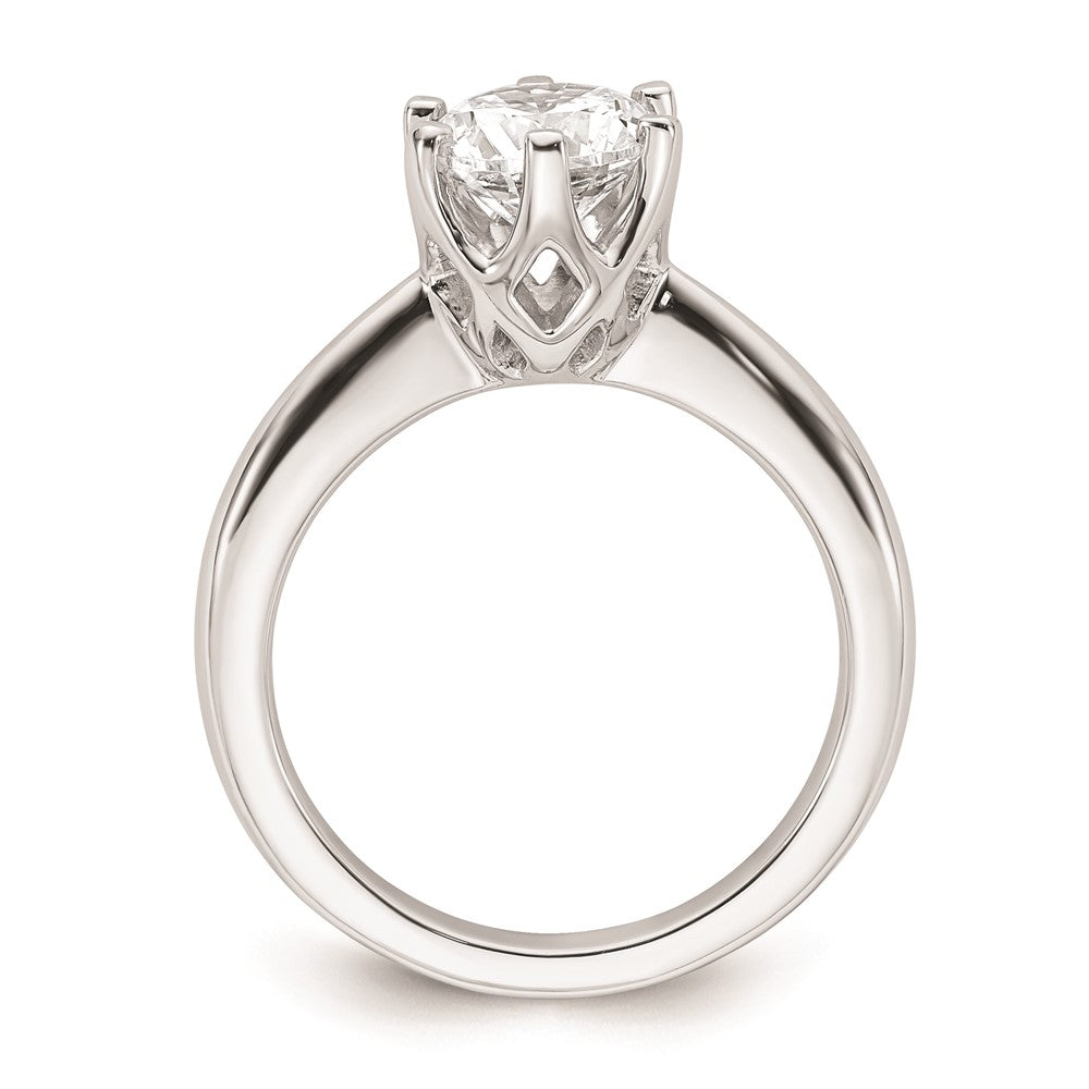 1.50ct. CZ Solid Real 14k White Gold Solitaire Engagement Ring