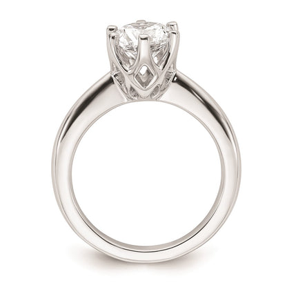 1.50ct. CZ Solid Real 14k White Gold Solitaire Engagement Ring