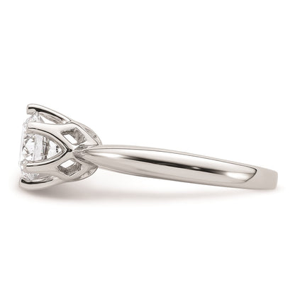 1.50ct. CZ Solid Real 14k White Gold Solitaire Engagement Ring