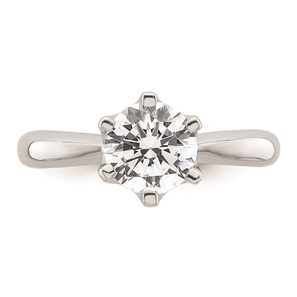 1.50ct. CZ Solid Real 14k White Gold Solitaire Engagement Ring