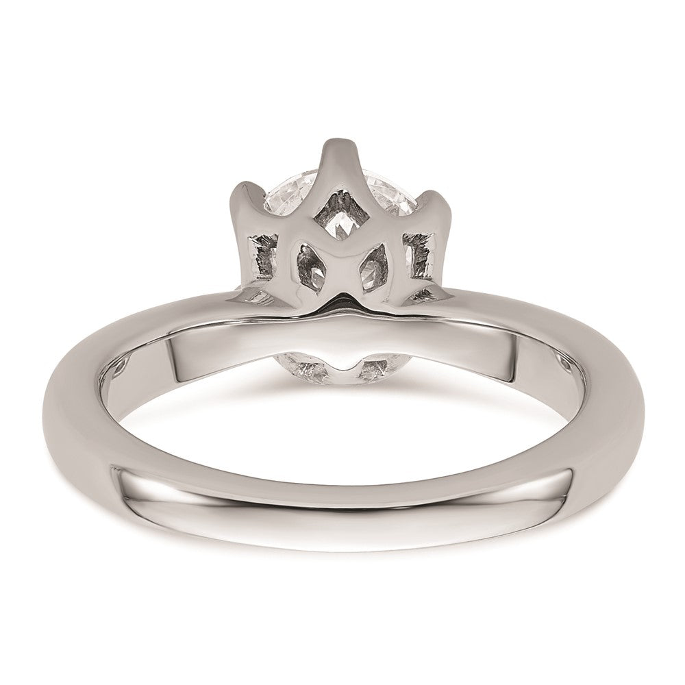 1.50ct. CZ Solid Real 14k White Gold Solitaire Engagement Ring