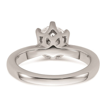 1.50ct. CZ Solid Real 14k White Gold Solitaire Engagement Ring
