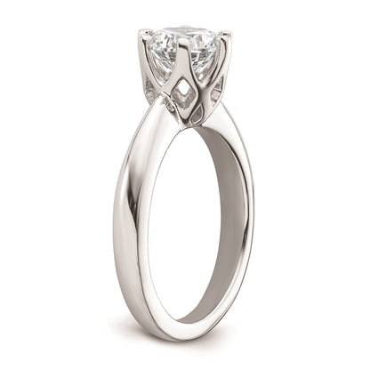 1.50ct. CZ Solid Real 14k White Gold Solitaire Engagement Ring