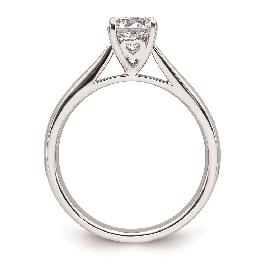 0.75ct. CZ Solid Real 14k White Gold Solitaire Engagement Ring