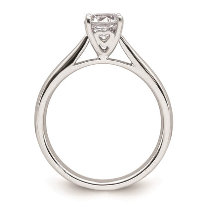0.75ct. CZ Solid Real 14k White Gold Solitaire Engagement Ring