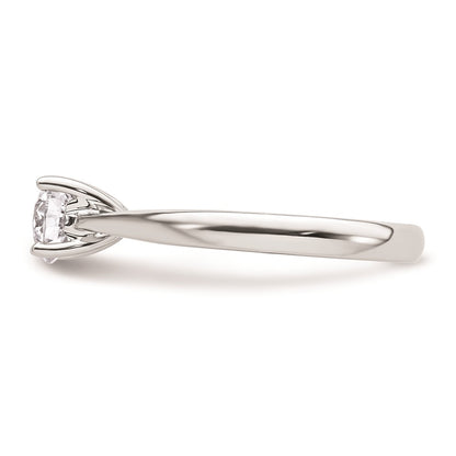 0.75ct. CZ Solid Real 14k White Gold Solitaire Engagement Ring