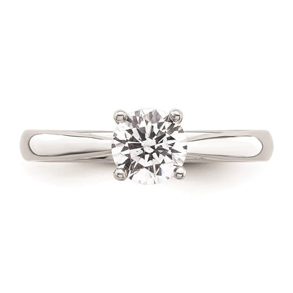 0.75ct. CZ Solid Real 14k White Gold Solitaire Engagement Ring