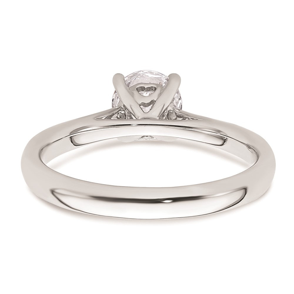 0.75ct. CZ Solid Real 14k White Gold Solitaire Engagement Ring