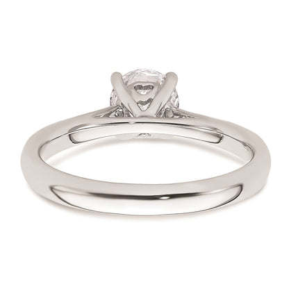 0.75ct. CZ Solid Real 14k White Gold Solitaire Engagement Ring