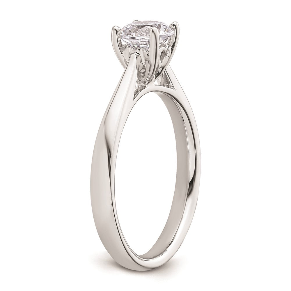 0.75ct. CZ Solid Real 14k White Gold Solitaire Engagement Ring