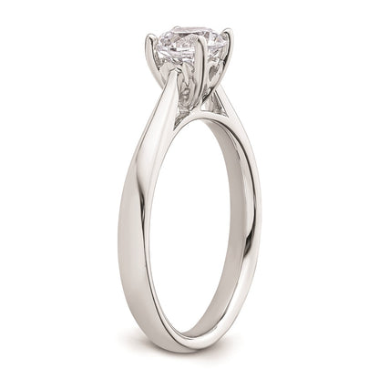 0.75ct. CZ Solid Real 14k White Gold Solitaire Engagement Ring