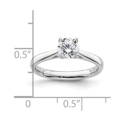 0.75ct. CZ Solid Real 14k White Gold Solitaire Engagement Ring