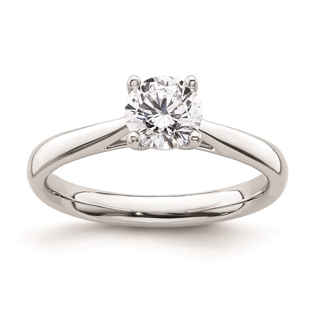 0.75ct. CZ Solid Real 14k White Gold Solitaire Engagement Ring