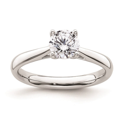 0.75ct. CZ Solid Real 14k White Gold Solitaire Engagement Ring