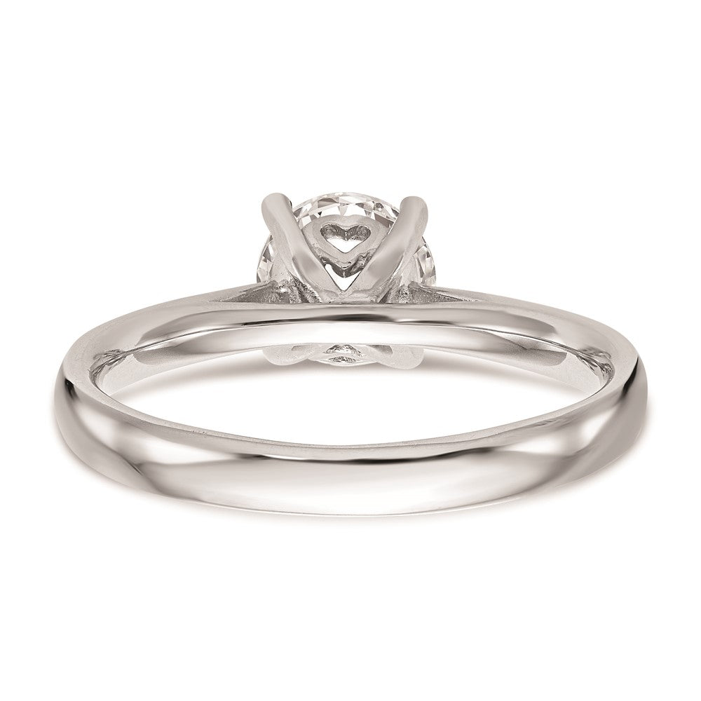 1.00ct. CZ Solid Real 14k White Gold Solitaire Engagement Ring