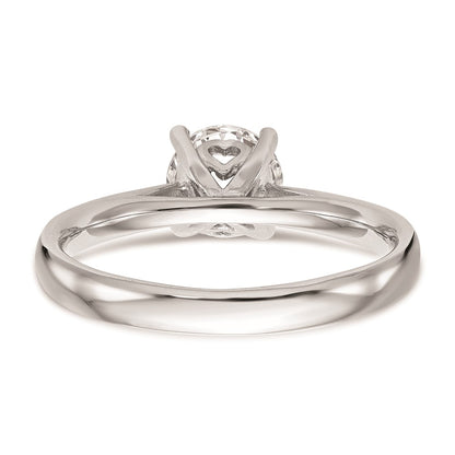 1.00ct. CZ Solid Real 14k White Gold Solitaire Engagement Ring