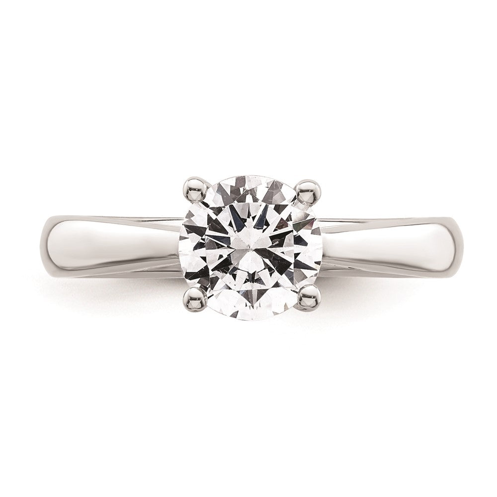 1.25ct. CZ Solid Real 14k White Gold Solitaire Engagement Ring