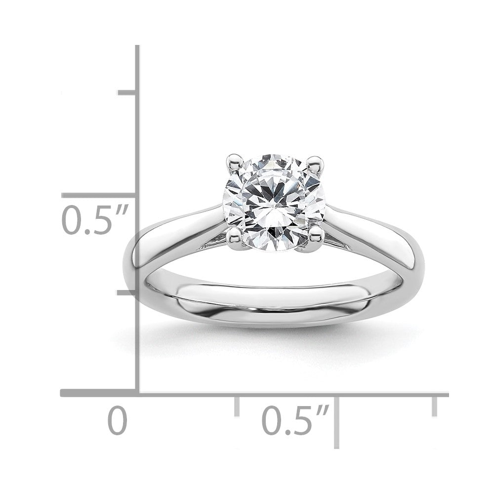 1.25ct. CZ Solid Real 14k White Gold Solitaire Engagement Ring