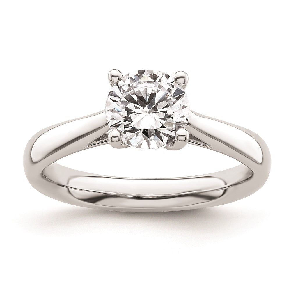 1.25ct. CZ Solid Real 14k White Gold Solitaire Engagement Ring