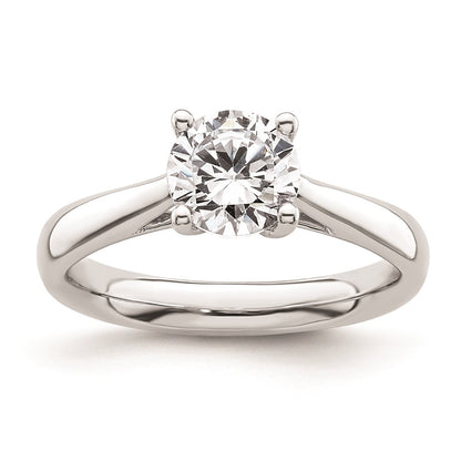 1.25ct. CZ Solid Real 14k White Gold Solitaire Engagement Ring