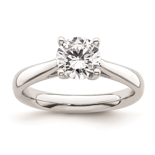 1.25ct. CZ Solid Real 14k White Gold Solitaire Engagement Ring