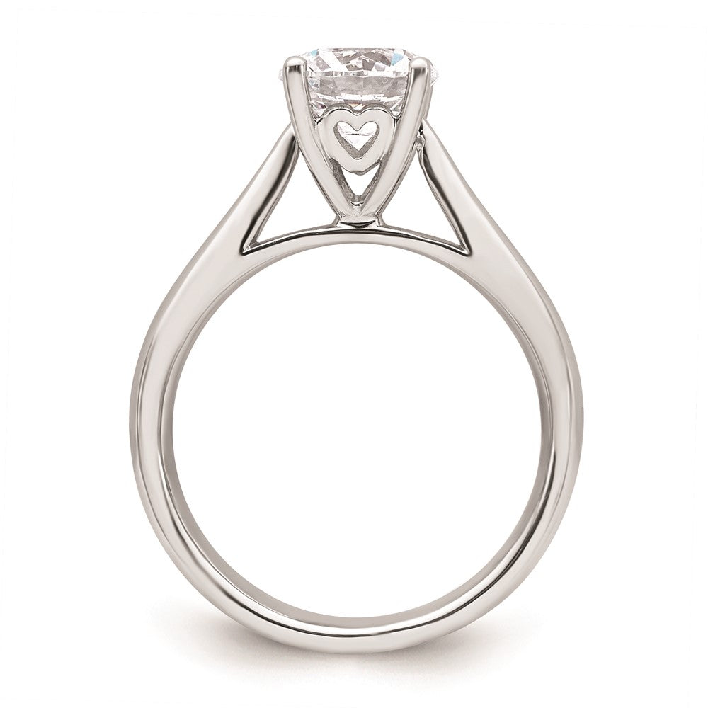1.50ct. CZ Solid Real 14k White Gold Solitaire Engagement Ring