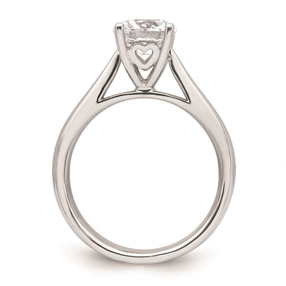 1.50ct. CZ Solid Real 14k White Gold Solitaire Engagement Ring