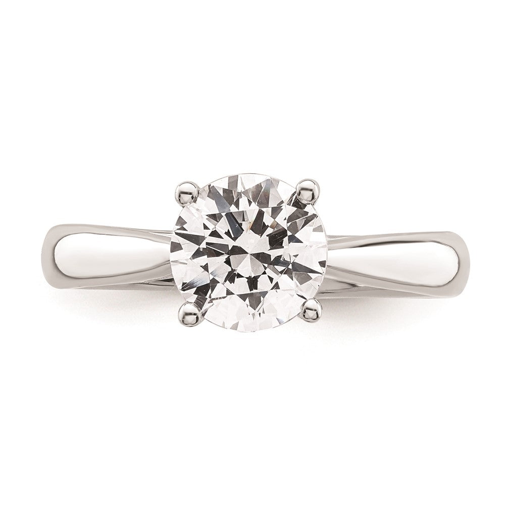 1.50ct. CZ Solid Real 14k White Gold Solitaire Engagement Ring