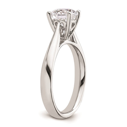 1.50ct. CZ Solid Real 14k White Gold Solitaire Engagement Ring