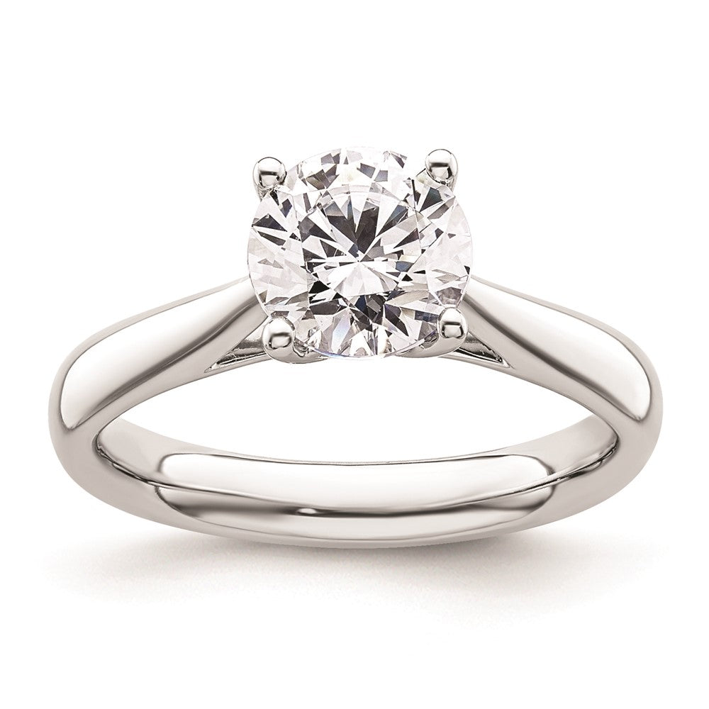 1.50ct. CZ Solid Real 14k White Gold Solitaire Engagement Ring