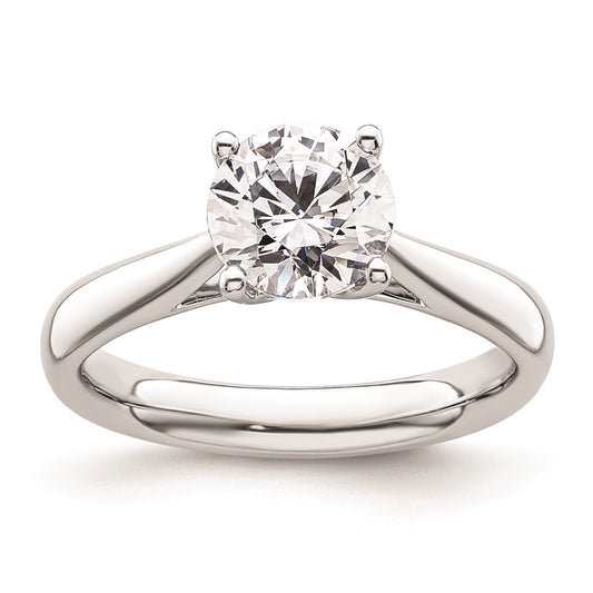 1.50ct. CZ Solid Real 14k White Gold Solitaire Engagement Ring