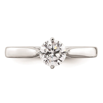 0.75ct. CZ Solid Real 14K White Gold Round Solitaire Engagement Ring Engagement Polished