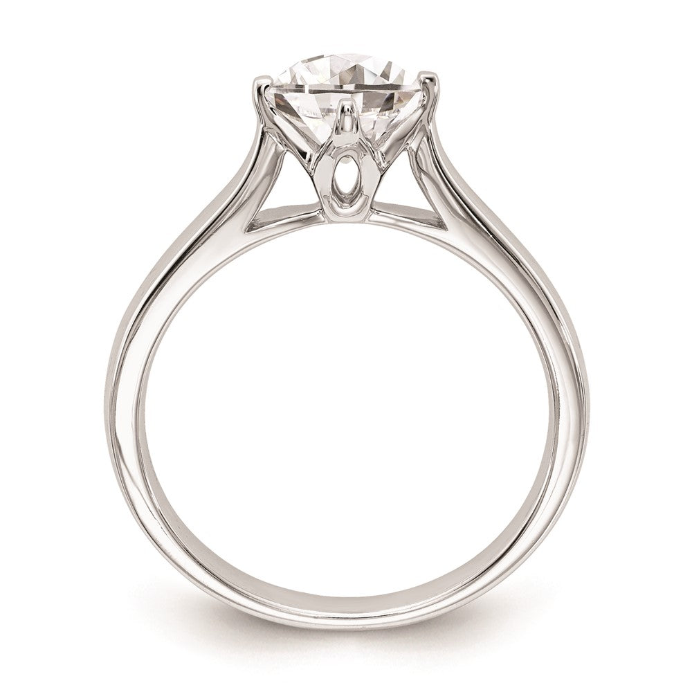 1.00ct. CZ Solid Real 14K White Gold Round Solitaire Engagement Ring Engagement Polished