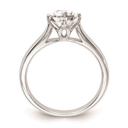 1.00ct. CZ Solid Real 14K White Gold Round Solitaire Engagement Ring Engagement Polished