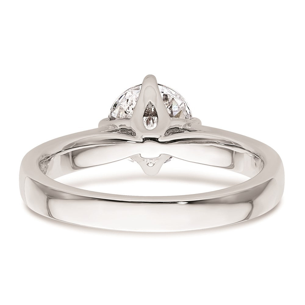 1.25ct. CZ Solid Real 14K White Gold Round Solitaire Engagement Ring Engagement Polished