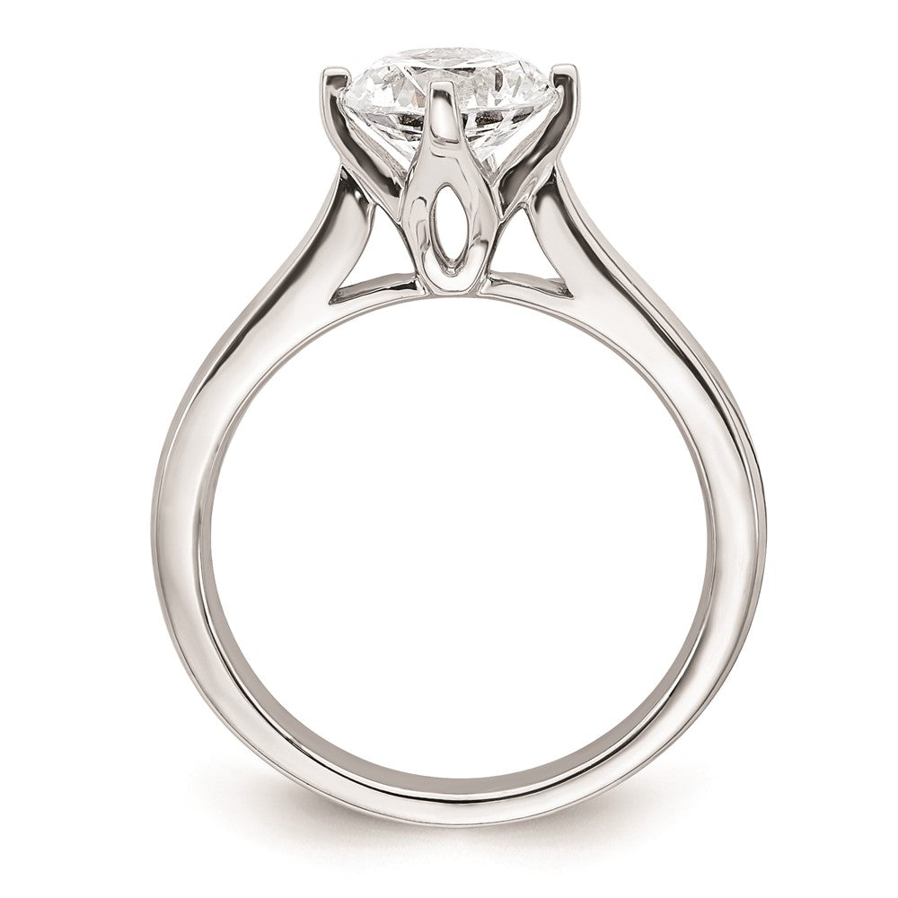 1.50ct. CZ Solid Real 14K White Gold Round Solitaire Engagement Ring Engagement Polished