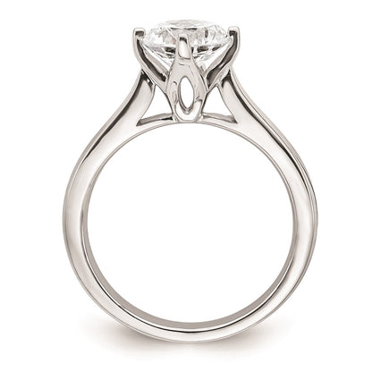 1.50ct. CZ Solid Real 14K White Gold Round Solitaire Engagement Ring Engagement Polished