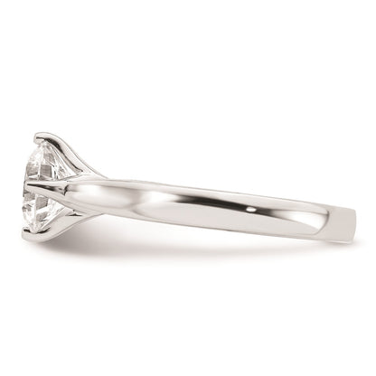 1.50ct. CZ Solid Real 14K White Gold Round Solitaire Engagement Ring Engagement Polished