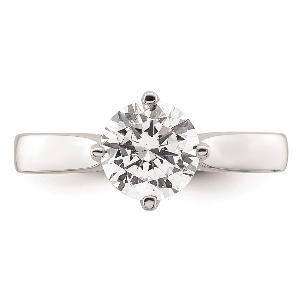 1.50ct. CZ Solid Real 14K White Gold Round Solitaire Engagement Ring Engagement Polished