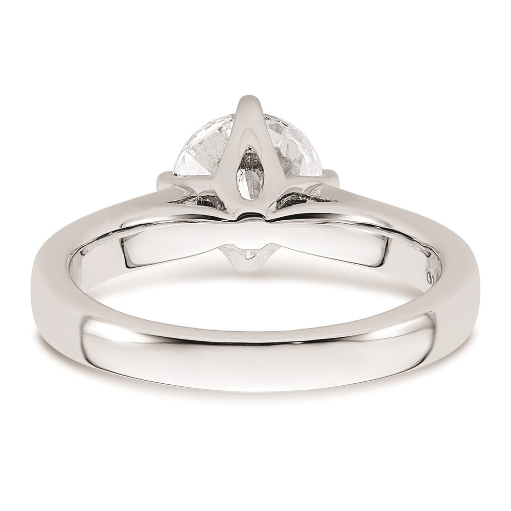 1.50ct. CZ Solid Real 14K White Gold Round Solitaire Engagement Ring Engagement Polished