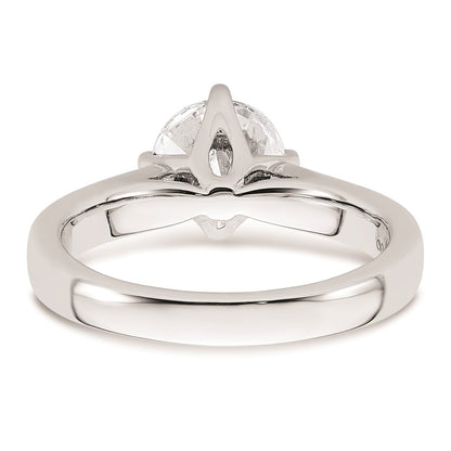 1.50ct. CZ Solid Real 14K White Gold Round Solitaire Engagement Ring Engagement Polished