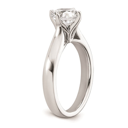 1.50ct. CZ Solid Real 14K White Gold Round Solitaire Engagement Ring Engagement Polished