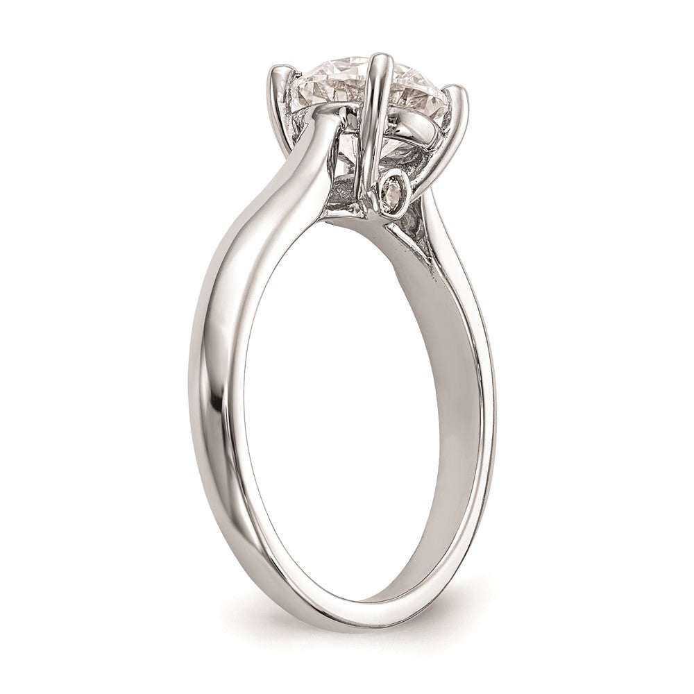1.00ct. CZ Solid Real 14K White Gold Engagement Ring