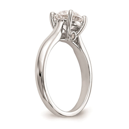 1.00ct. CZ Solid Real 14K White Gold Engagement Ring
