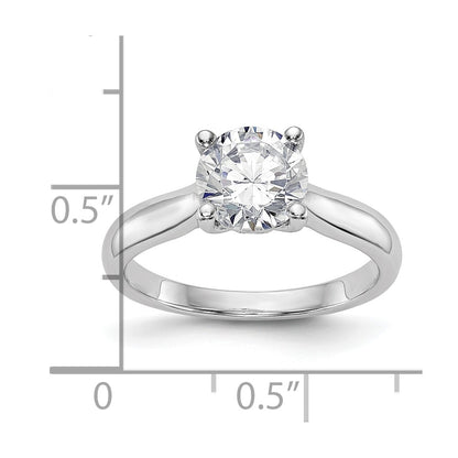 1.00ct. CZ Solid Real 14K White Gold Engagement Ring